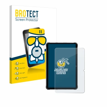 Front side of a product packaging with the brand logo BROTECT. Next to it is the device Hotwav R7 shown with the corresponding