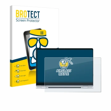 Front side of a product packaging with the brand logo BROTECT. Next to it is the device Samsung Galaxy Book4 360 15.6