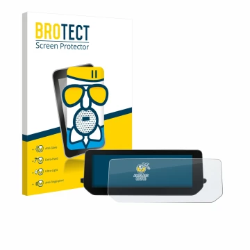 Front side of a product packaging with the brand logo BROTECT. Next to it is the device BMW CE 04 shown with the corresponding