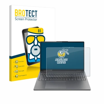 Front side of a product packaging with the brand logo BROTECT. Next to it is the device Lenovo Yoga 7i 2-in-1 Gen 9 16