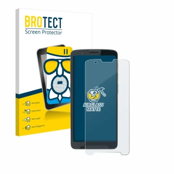 Front side of a product packaging with the brand logo BROTECT. Next to it is the device Unitech EA660 shown with the correspon