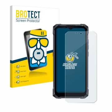 Front side of a product packaging with the brand logo BROTECT. Next to it is the device Hotwav W11 shown with the correspondin