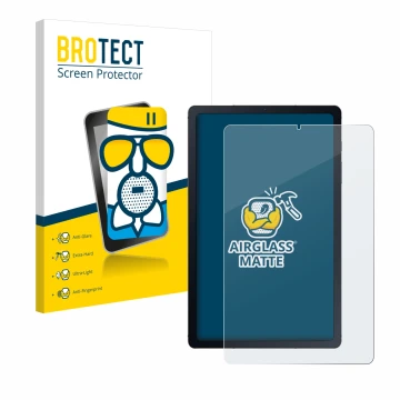 Front side of a product packaging with the brand logo BROTECT. Next to it is the device Samsung Galaxy Tab S6 Lite WiFi 2024 s