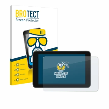 Front side of a product packaging with the brand logo BROTECT. Next to it is the device YoloLiv YoloBox Ultra shown with the c