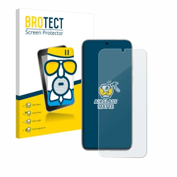 Front side of a product packaging with the brand logo BROTECT. Next to it is the device Huawei Pura 70 Ultra shown with the co