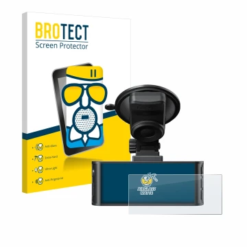 Front side of a product packaging with the brand logo BROTECT. Next to it is the device Redtiger F7NS 4K shown with the corres