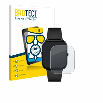 Front side of a product packaging with the brand logo BROTECT. Next to it is the device Reflex Active Series 17 shown with the