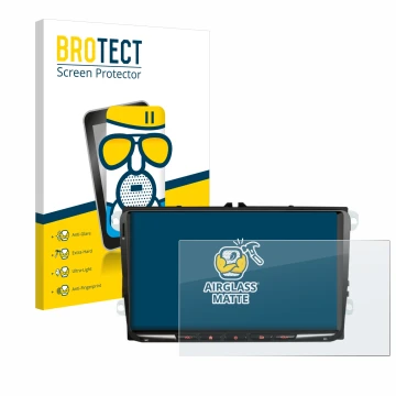 Front side of a product packaging with the brand logo BROTECT. Next to it is the device Erisin ES8998V 9