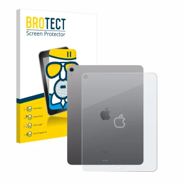 Front side of a product packaging with the brand logo BROTECT. Next to it is the device Apple iPad Air 13