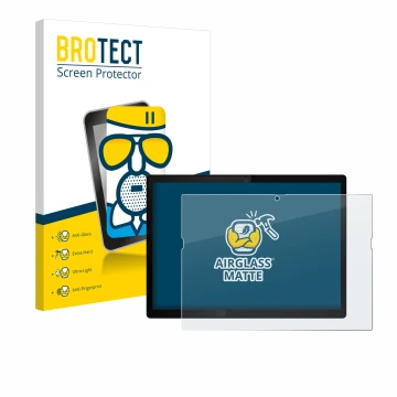 Front side of a product packaging with the brand logo BROTECT. Next to it is the device Lenovo ThinkPad X12 Detachable Gen 2 s