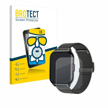 Front side of a product packaging with the brand logo BROTECT. Next to it is the device Narcid P95 2
