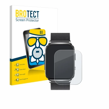 Front side of a product packaging with the brand logo BROTECT. Next to it is the device Kardena Care Pro 2 (rectangular) shown