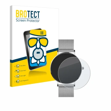 Front side of a product packaging with the brand logo BROTECT. Next to it is the device Watcho Ultra Pro shown with the corres