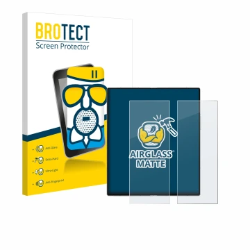 Front side of a product packaging with the brand logo BROTECT. Next to it is the device Samsung Galaxy Z Fold 6 5G (Inner disp