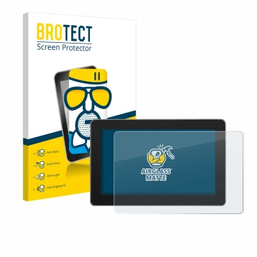 Front side of a product packaging with the brand logo BROTECT. Next to it is the device SmallHD Indie 5 shown with the corresp