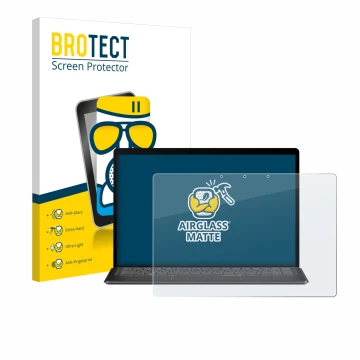 Front side of a product packaging with the brand logo BROTECT. Next to it is the device Minisforum V3 3-in-1 shown with the co