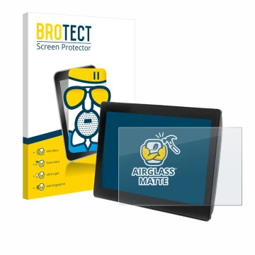 Front side of a product packaging with the brand logo BROTECT. Next to it is the device John Deere G5 Plus Universal 12.8