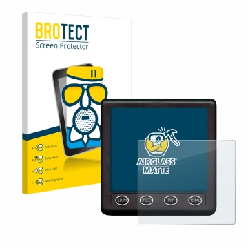 Front side of a product packaging with the brand logo BROTECT. Next to it is the device Nasa Marine Instruments Clipper Duet S