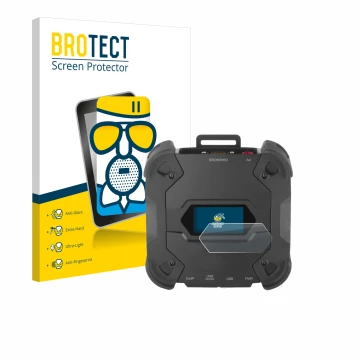 Front side of a product packaging with the brand logo BROTECT. Next to it is the device Texa TXT MULTIHUB shown with the corre