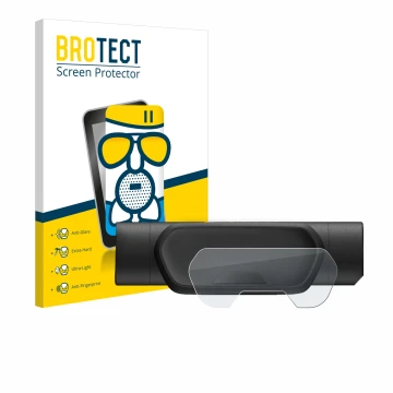 Front side of a product packaging with the brand logo BROTECT. Next to it is the device Segway Ninebot eKickScooter E2 Pro sho