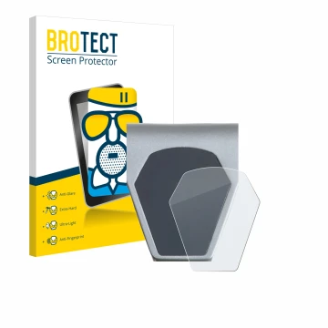 Front side of a product packaging with the brand logo BROTECT. Next to it is the device Epowerfun ePF-PULSE 960 shown with the