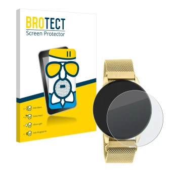 Front side of a product packaging with the brand logo BROTECT. Next to it is the device Oozoo Q00121 shown with the correspond