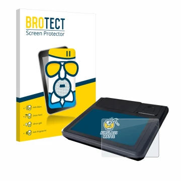 Front side of a product packaging with the brand logo BROTECT. Next to it is the device Techfive ECR 100 shown with the corres