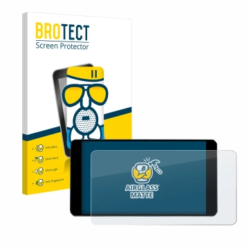 Front side of a product packaging with the brand logo BROTECT. Next to it is the device Zontes 350E shown with the correspondi