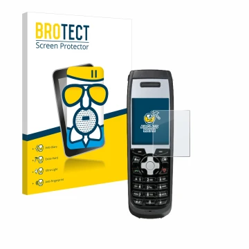 Front side of a product packaging with the brand logo BROTECT. Next to it is the device Funktel FC5 shown with the correspondi