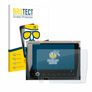 Front side of a product packaging with the brand logo BROTECT. Next to it is the device Xzent F-285 shown with the correspondi