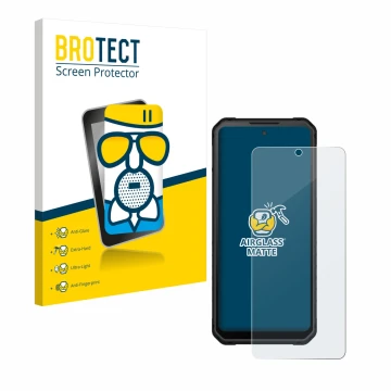 Front side of a product packaging with the brand logo BROTECT. Next to it is the device iiiF150 Raptor LTD shown with the corr