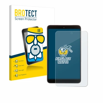 Front side of a product packaging with the brand logo BROTECT. Next to it is the device Nokia T10 (portrait) shown with the co