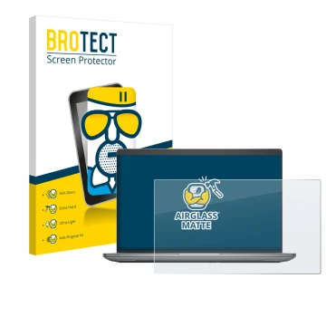 Front side of a product packaging with the brand logo BROTECT. Next to it is the device Dell Precision 3591 Workstation shown 