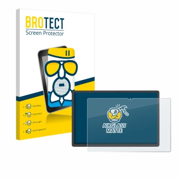 Front side of a product packaging with the brand logo BROTECT. Next to it is the device Mediacom Azimut 4 Pro 11.97