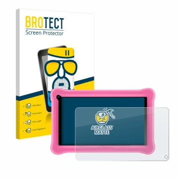 Front side of a product packaging with the brand logo BROTECT. Next to it is the device Sumtab K708 7.1