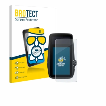 Front side of a product packaging with the brand logo BROTECT. Next to it is the device Coros Dura shown with the correspondin