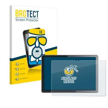 Front side of a product packaging with the brand logo BROTECT. Next to it is the device VALE V10E-LTE shown with the correspon