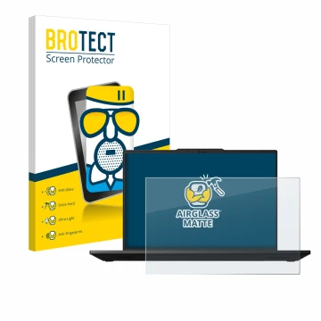 Front side of a product packaging with the brand logo BROTECT. Next to it is the device Lenovo ThinkPad P14s Gen 5 14.5