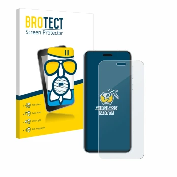 Front side of a product packaging with the brand logo BROTECT. Next to it is the device Honor Magic 7 RSR shown with the corre