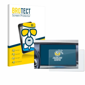 Front side of a product packaging with the brand logo BROTECT. Next to it is the device BYD Atto 3 Design 16