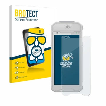 Front side of a product packaging with the brand logo BROTECT. Next to it is the device Dojo Pocket shown with the correspondi