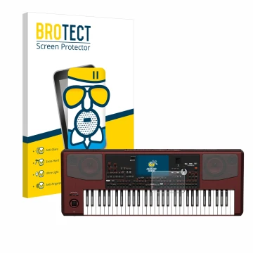 Front side of a product packaging with the brand logo BROTECT. Next to it is the device KORG Pa700 shown with the correspondin