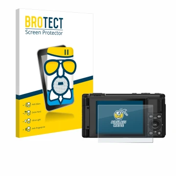 Front side of a product packaging with the brand logo BROTECT. Next to it is the device Yashica City 200 shown with the corres