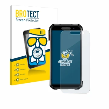 Front side of a product packaging with the brand logo BROTECT. Next to it is the device Soyes S10 Max shown with the correspon