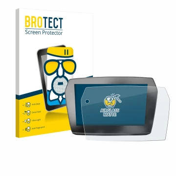 Front side of a product packaging with the brand logo BROTECT. Next to it is the device Voge 525DSX 2025 shown with the corres