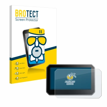 Front side of a product packaging with the brand logo BROTECT. Next to it is the device Elegoo Centauri Carbon 4,3