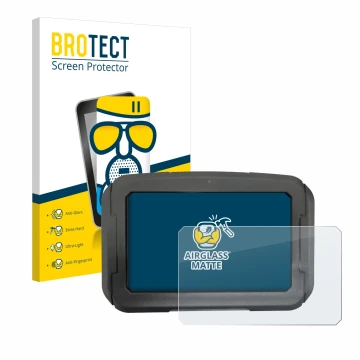 Front side of a product packaging with the brand logo BROTECT. Next to it is the device Harley Davidson Pan America 1250 2021 