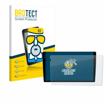 Front side of a product packaging with the brand logo BROTECT. Next to it is the device Teyes CC3 9