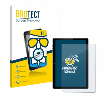 Front side of a product packaging with the brand logo BROTECT. Next to it is the device Awow P11 10