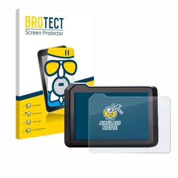 Front side of a product packaging with the brand logo BROTECT. Next to it is the device KTM 1390 Super Duke R 2025 5